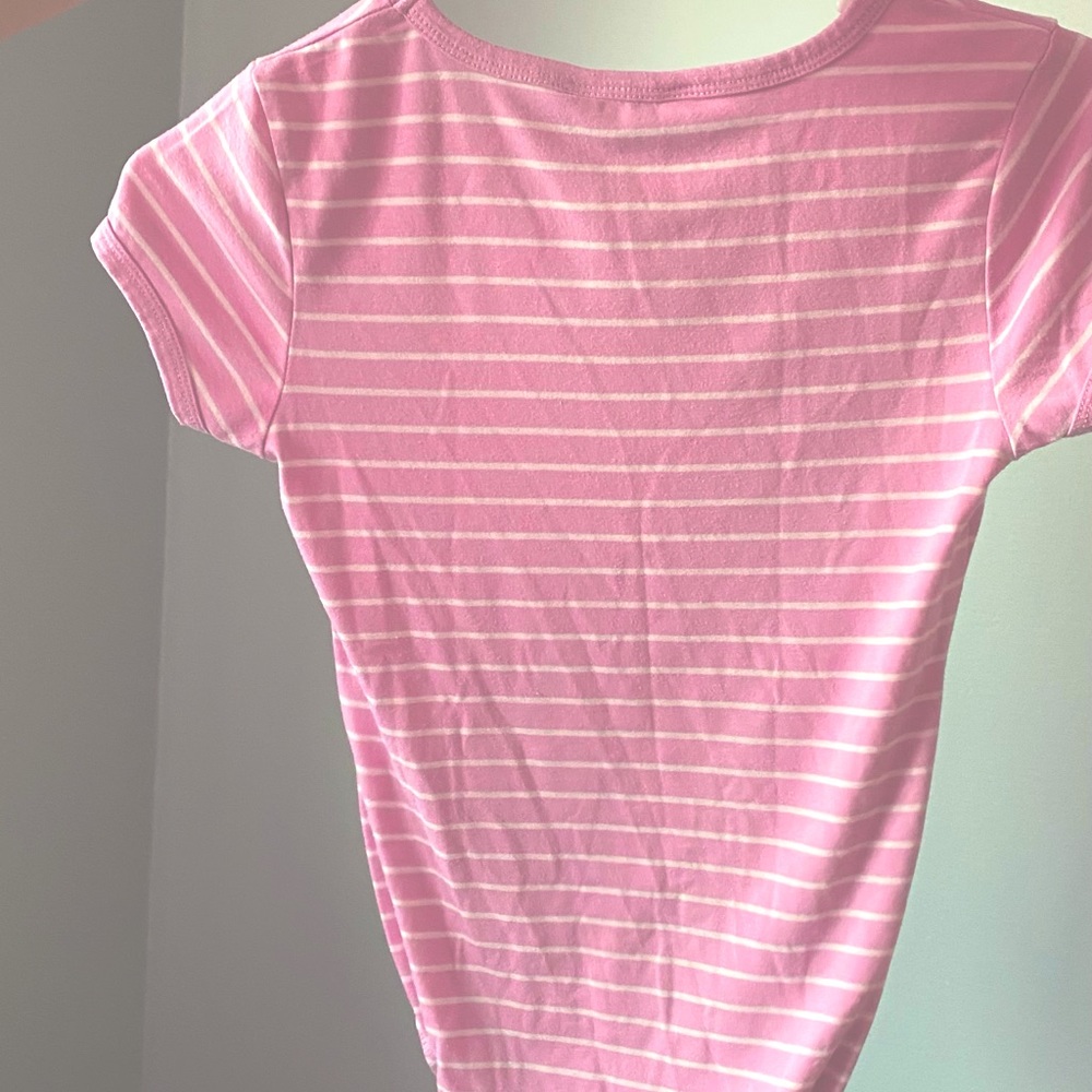 Forever 21 pink and white body suit